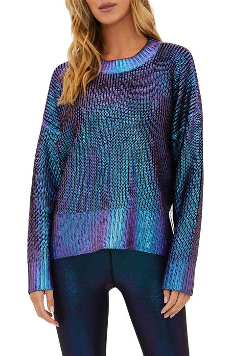 metallic cooling fabric sweater|Metallic Sweaters for Women .